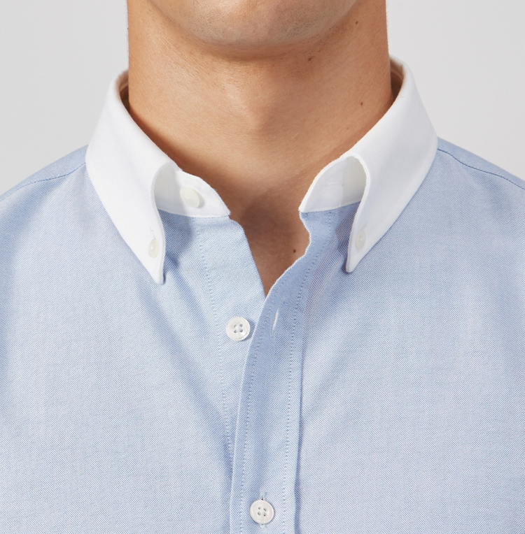 ‘Le Original’ Blue Contrast Oxford Shirt