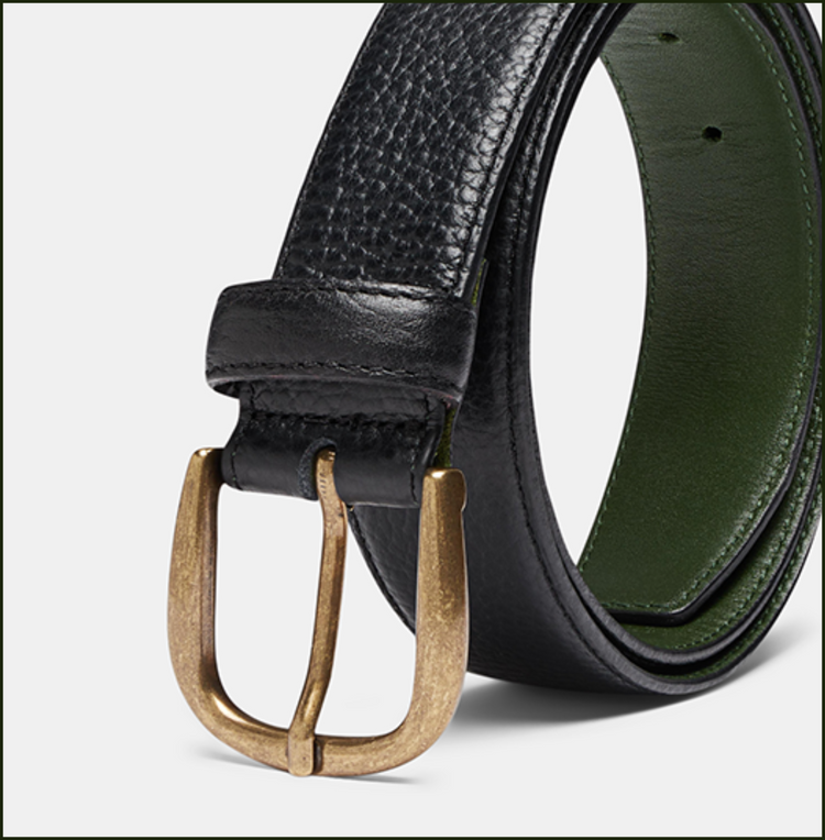 ‘Le Belt’ in Black Pebble Grain Leather