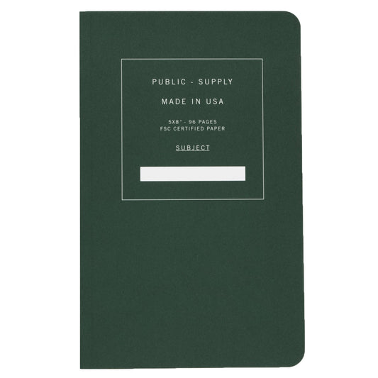 5x8” Soft Cover Notebook - Green