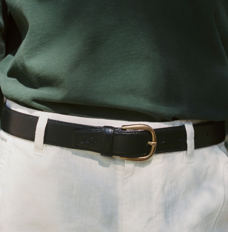 ‘Le Belt’ in Black Pebble Grain Leather