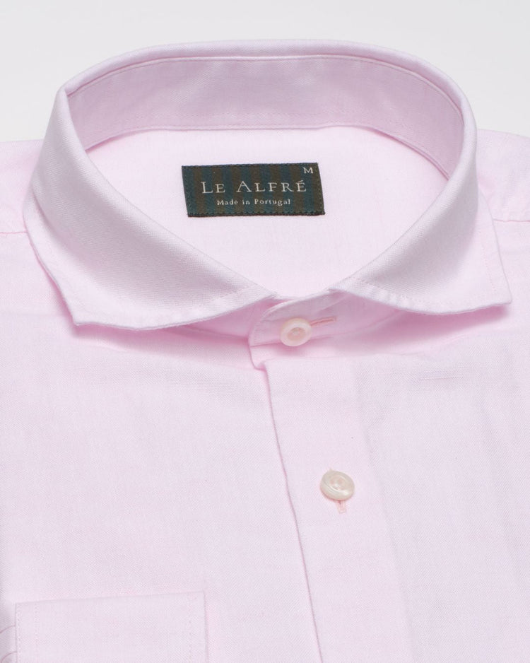 Classic Pink Linen-Blend Shirt
