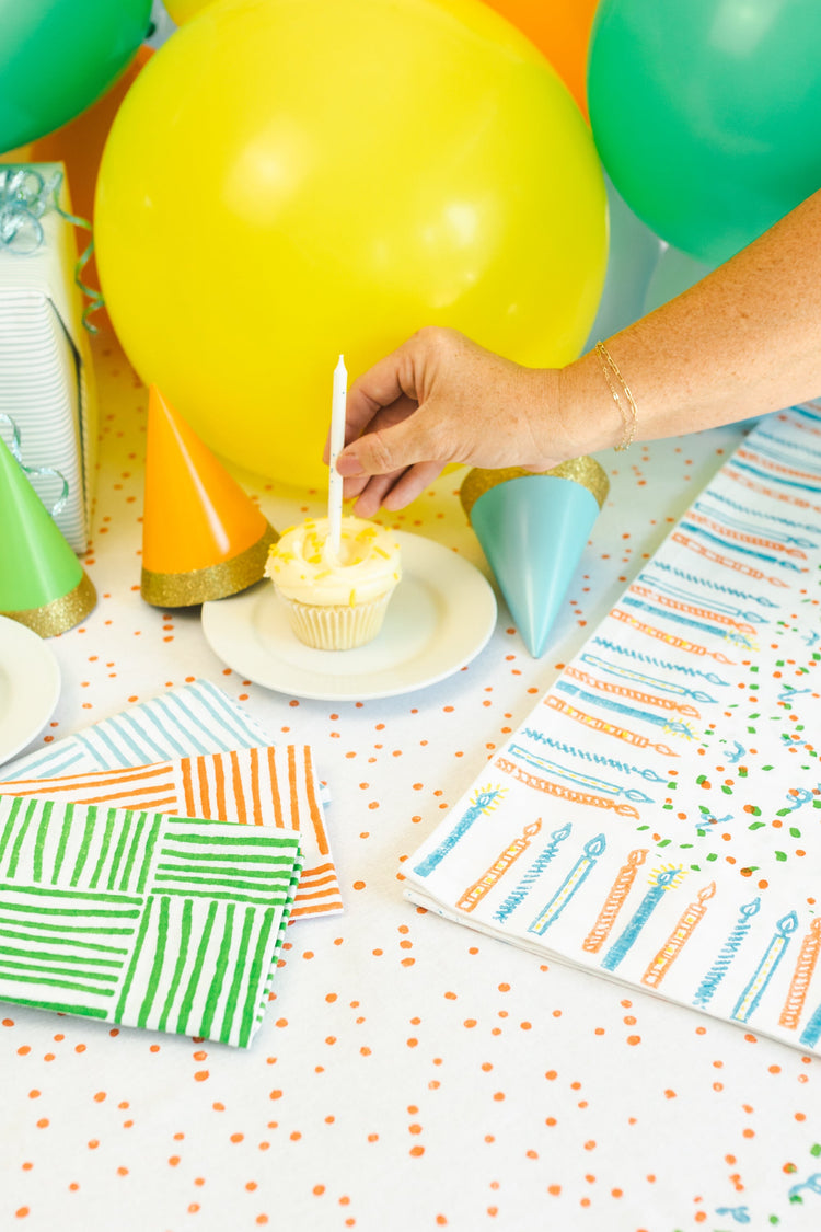 Birthday Tablescape: Table Throw + Dinner Napkins Set