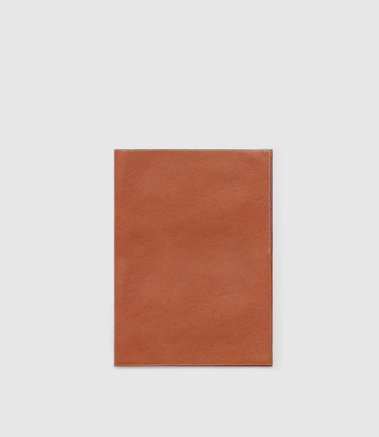 A4 Leather Folder in Buffalo Cognac