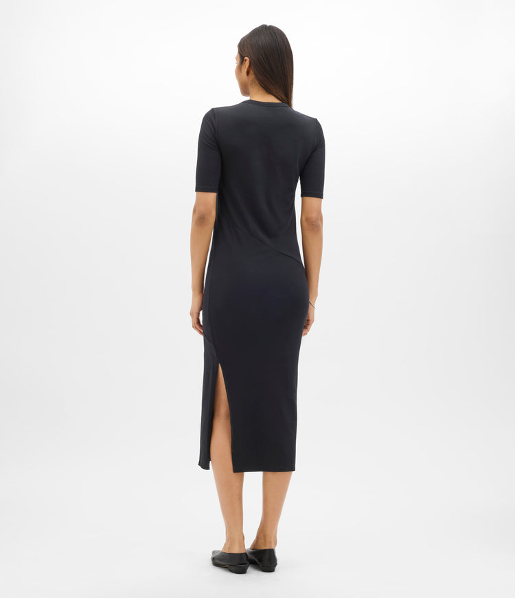 Elbow Sleeve Dress in Black