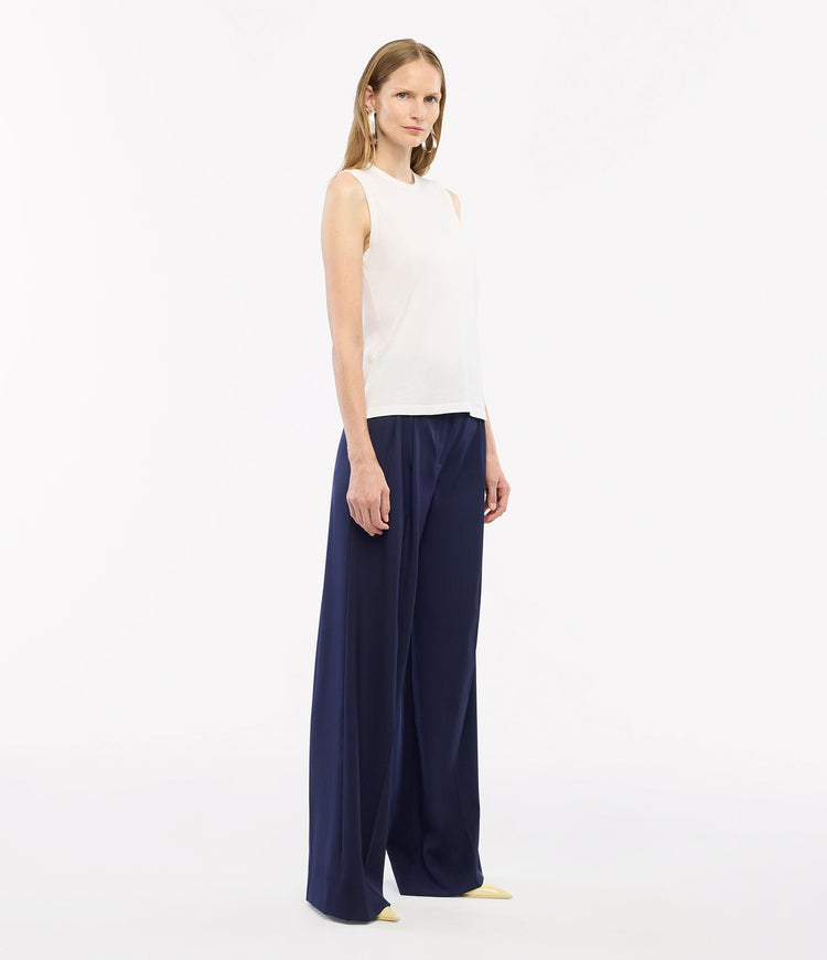 Sleeveless Tee in White