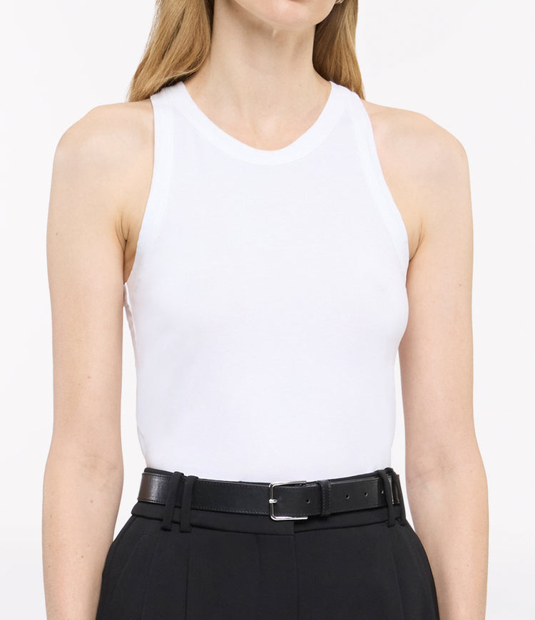 Racerback Tank in White