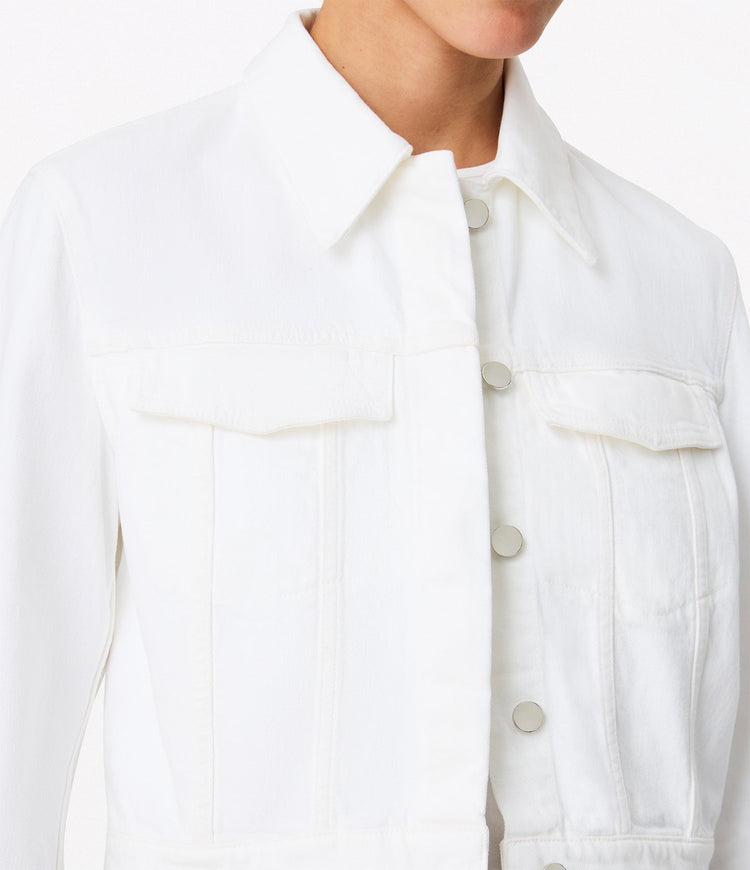 Cropped Denim Jacket in Dark Wash