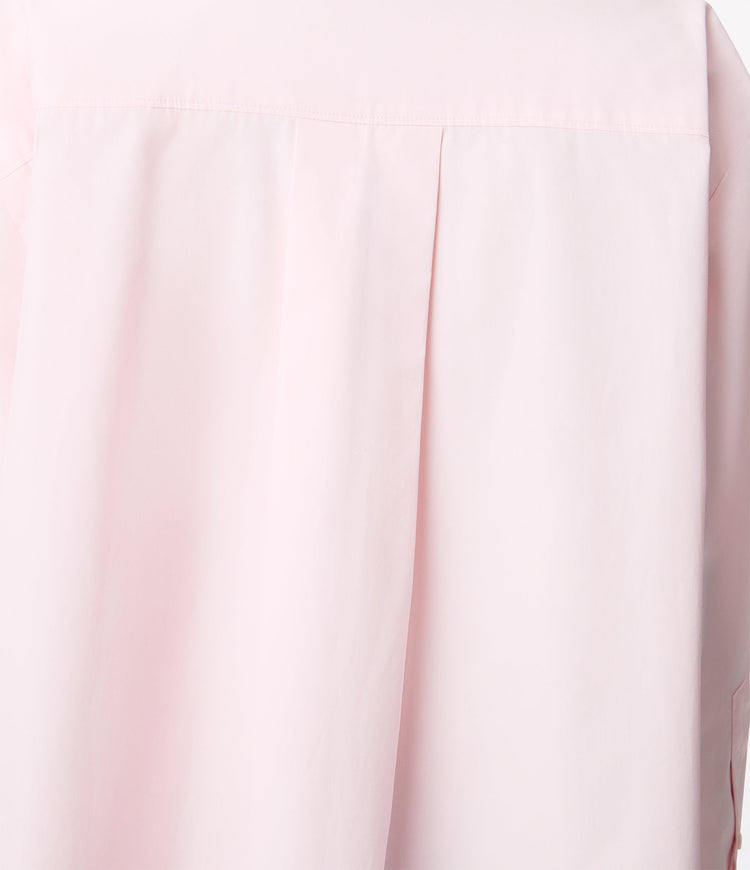 Pleat Back Poplin Shirt in Blush