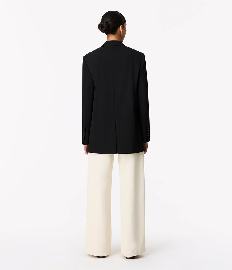 Wool Tailored Jacket in Black