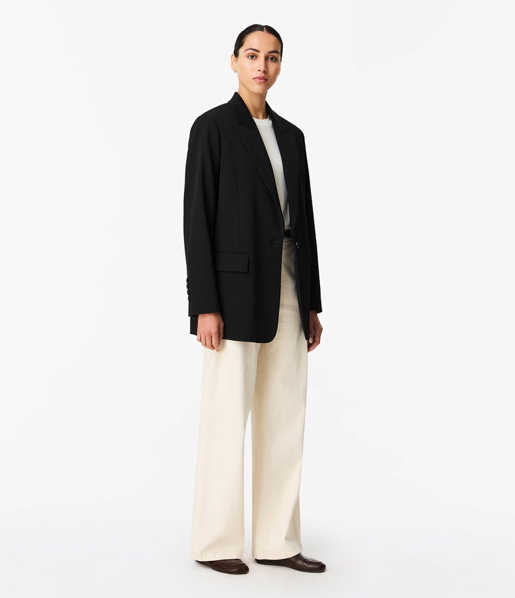Wool Tailored Jacket in Black