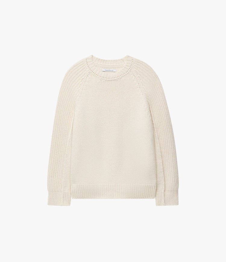 Cashmere Oversized Crewneck in Ivory