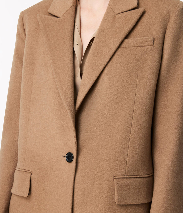 Tailored Cashmere Jacket in Camel
