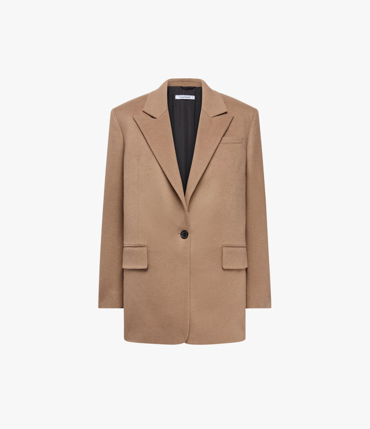 Tailored Cashmere Jacket in Camel