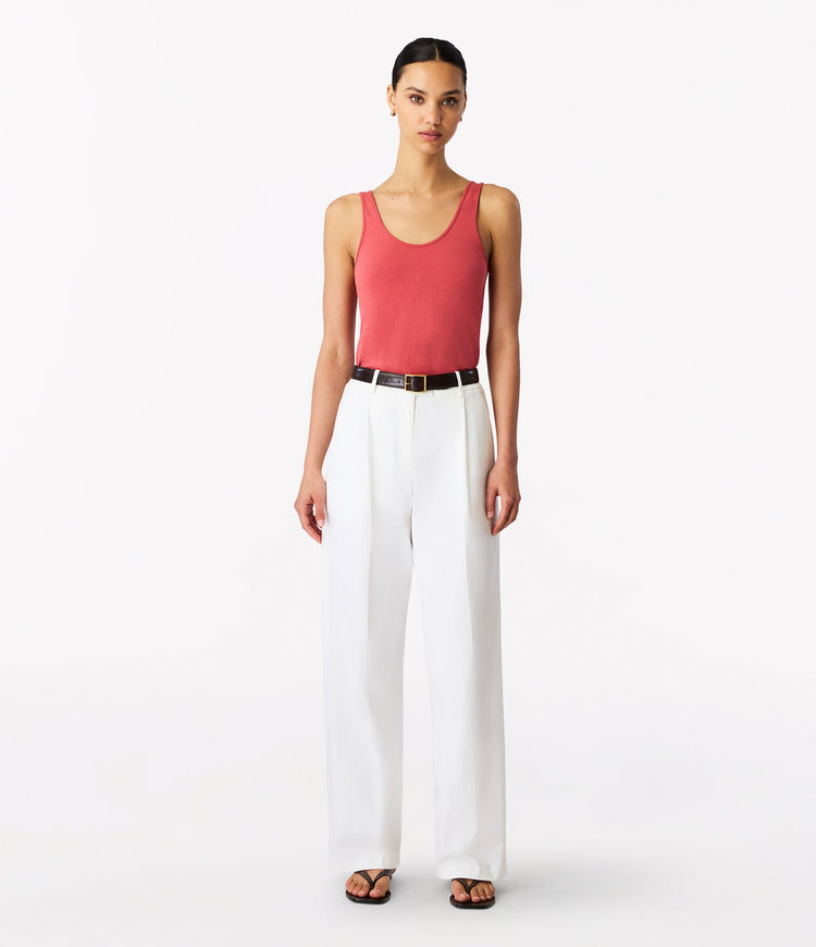 Slim Tank Top in Rhubarb