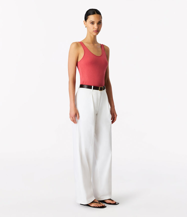 Slim Tank Top in Rhubarb