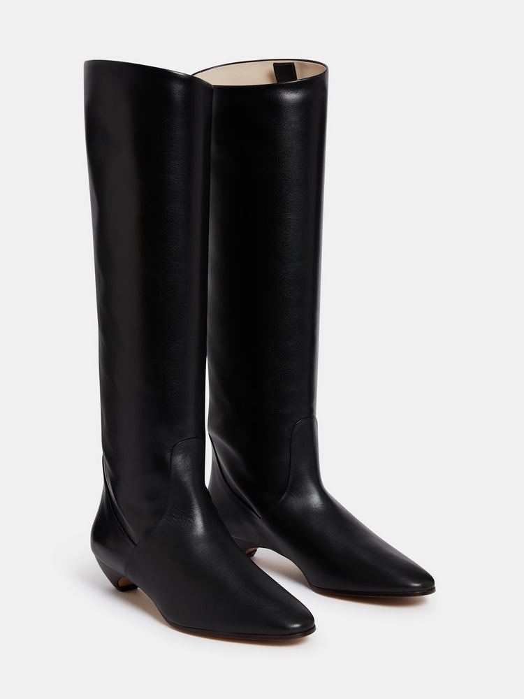 Allegra Riding Boot in Black Leather