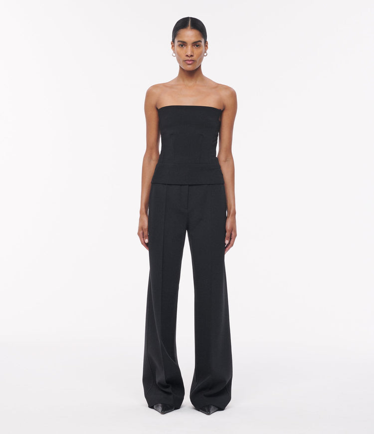 Double Face Architectural Bustier in Black