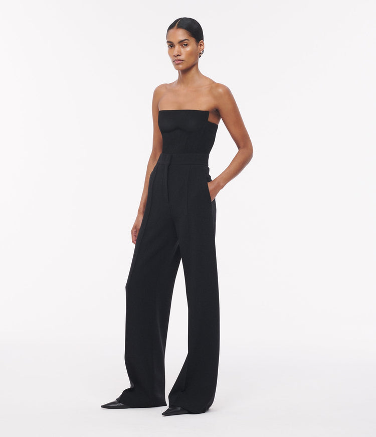 Double Face Architectural Bustier in Black