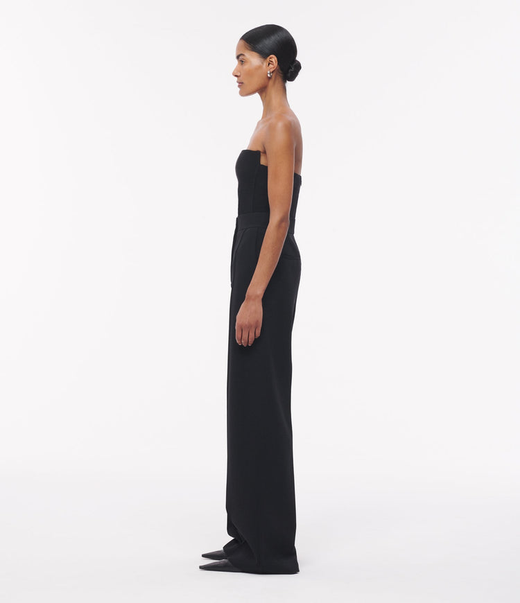 Double Face Architectural Bustier in Black