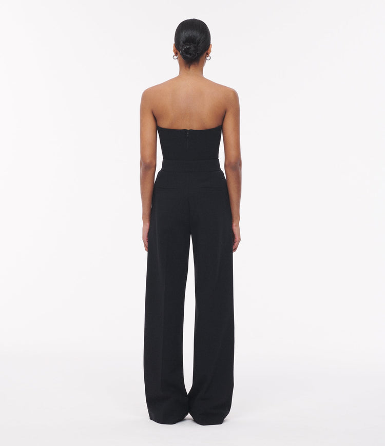 Double Face Architectural Bustier in Black