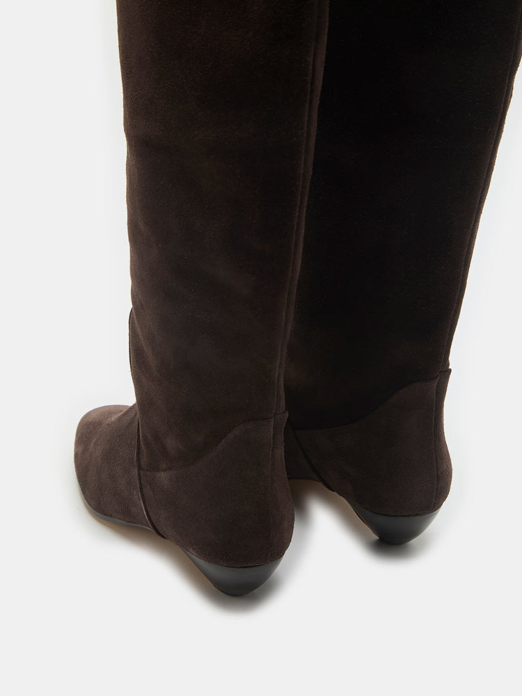 Allegra Riding Boot / Chocolate Suede