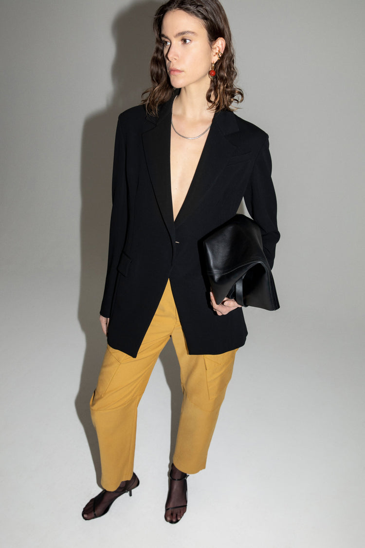 Curved Cargo Pant in Goldenrod
