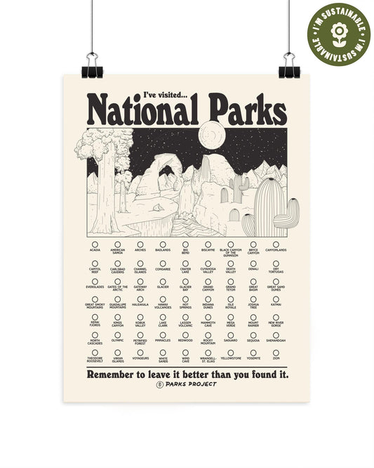 Adventure Responsibly National Parks Fill In Poster