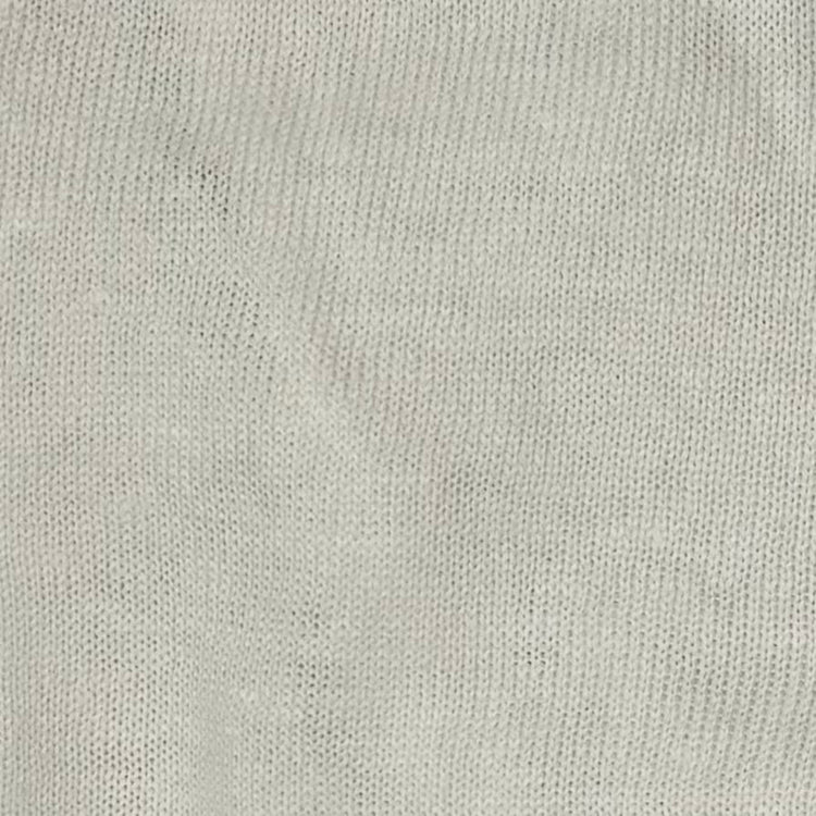 Short Sleeve Knitted Linen Henley Shirt in Off White