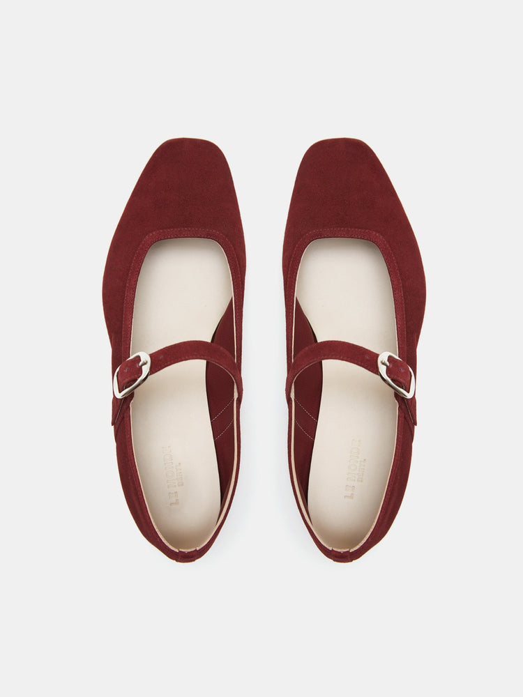 Ballet Mary Jane in Oxblood Suede