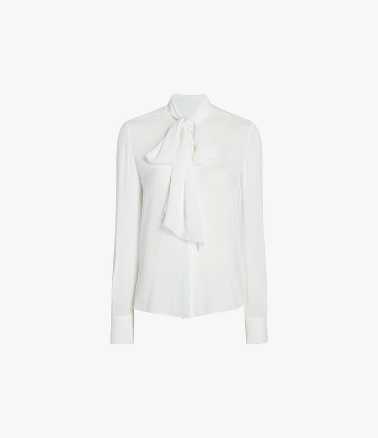 Bow Blouse in White