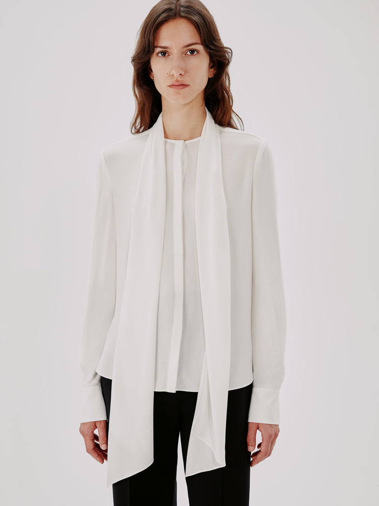 Bow Blouse in White