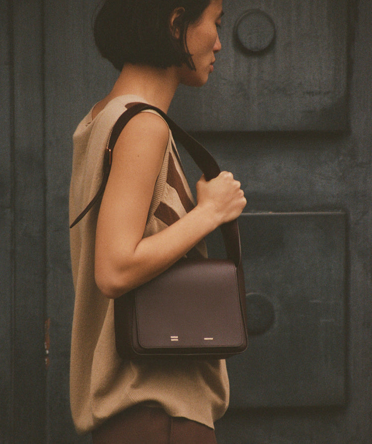 Box Shoulder Bag - Chocolate