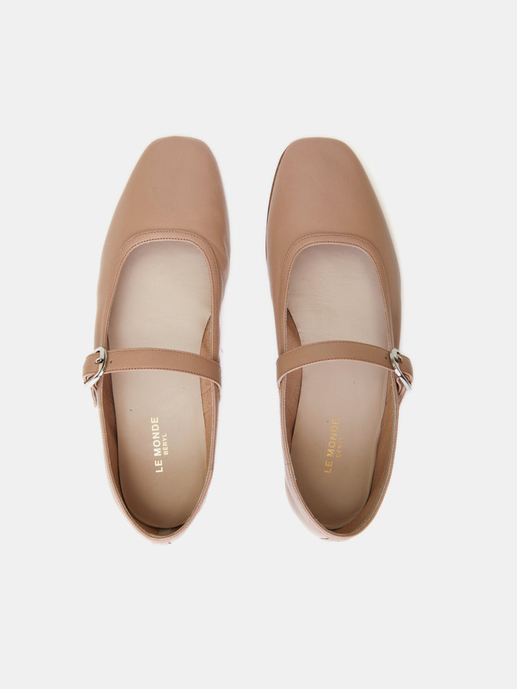 Ballet Mary Jane in Fawn Leather