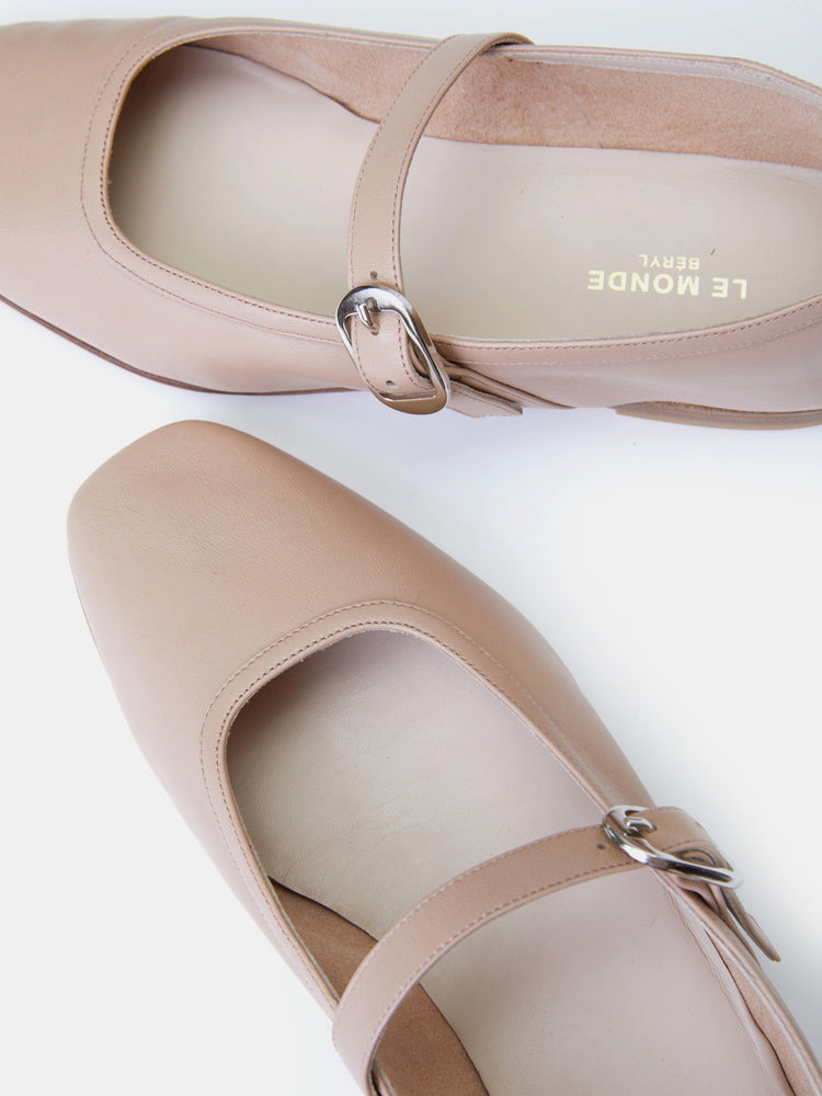 Ballet Mary Jane in Fawn Leather