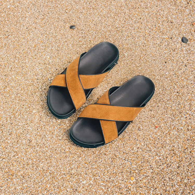 Tan Crossover Sandal