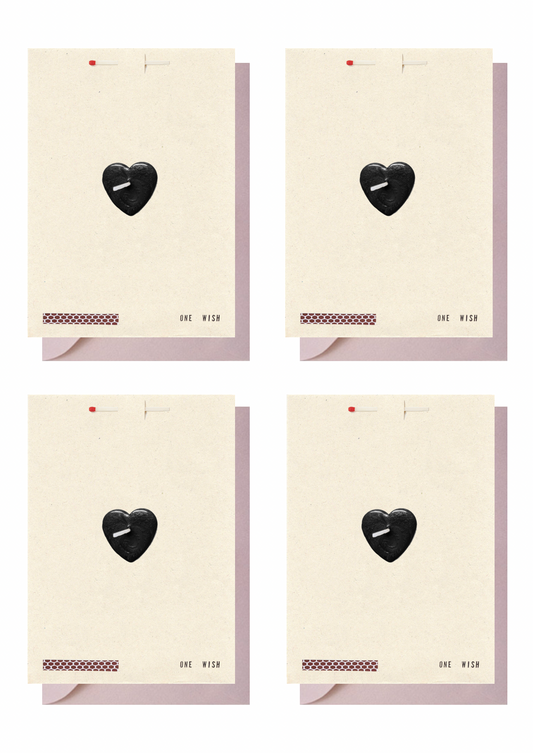 Black Heart Set of Four