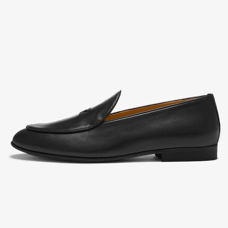 Women’s Black Leather Milano Loafer