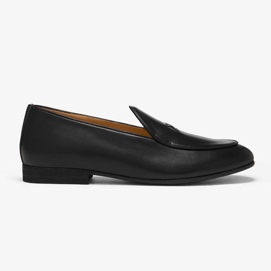 Women’s Black Leather Milano Loafer