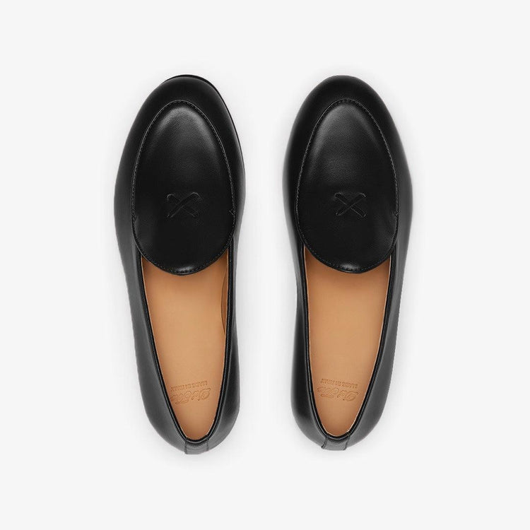 Women’s Black Leather Milano Loafer