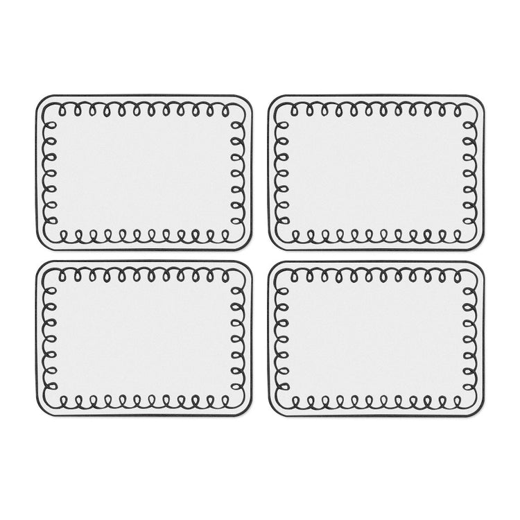 Loopy Noir Cocktail Napkins