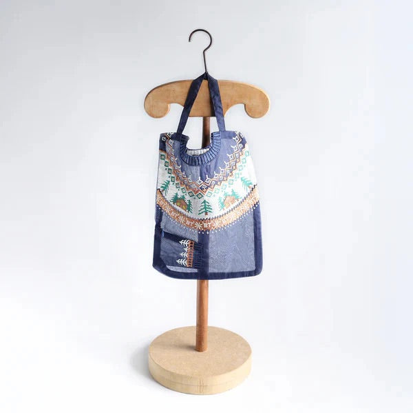 Large Blue Sweater Pouch