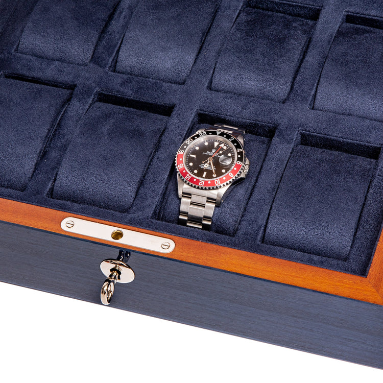 Heritage Chroma Eight Watch Box in Blue