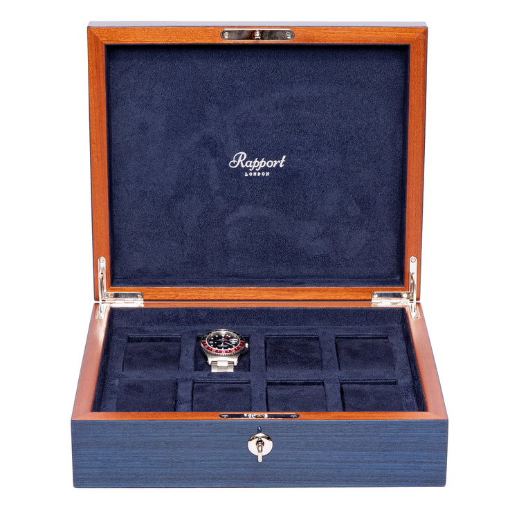 Heritage Chroma Eight Watch Box in Blue