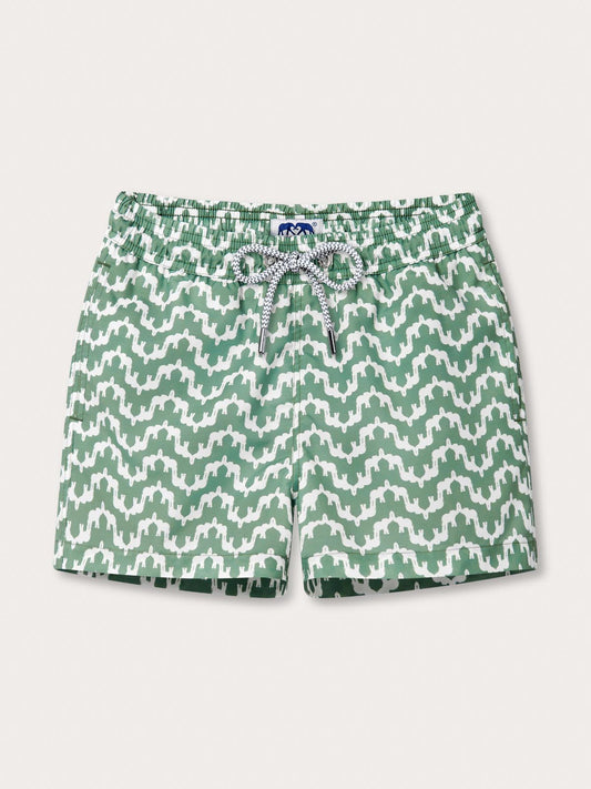 Boys Elephant Palace Green Staniel Swim Shorts