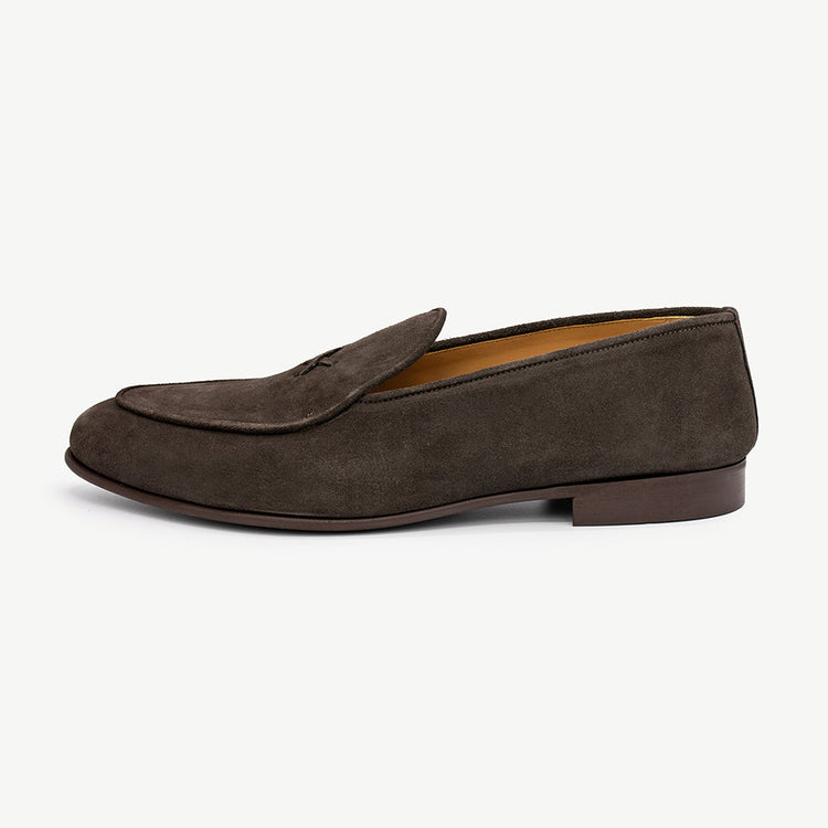 Men’s Suede Milano Loafer in Brown