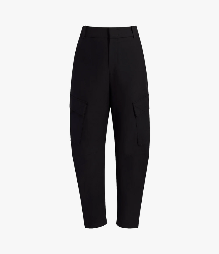 Curved Cargo Pant in Black