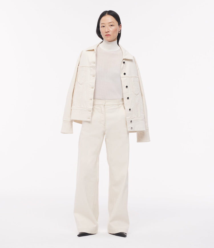 Carpenter Denim Pant in Ecru