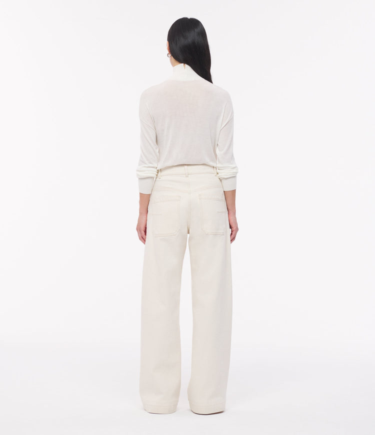 Carpenter Denim Pant in Ecru