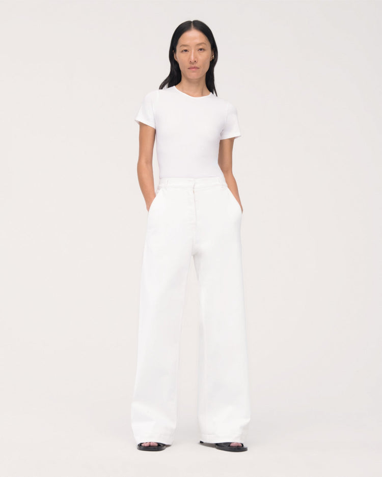 Carpenter Denim Pant in Off White