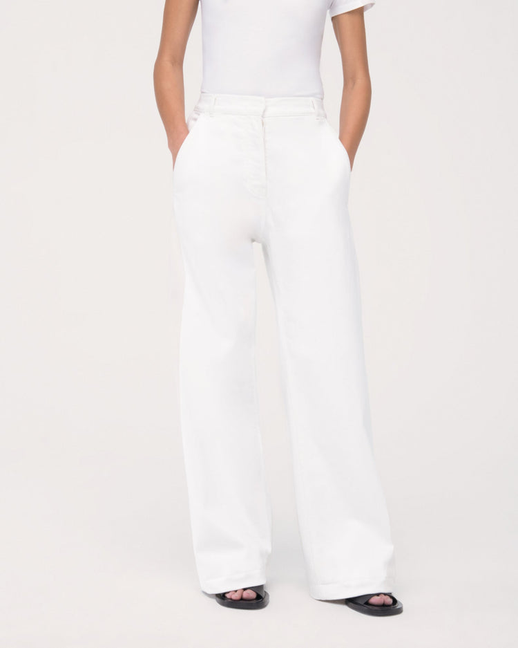 Carpenter Denim Pant in Off White